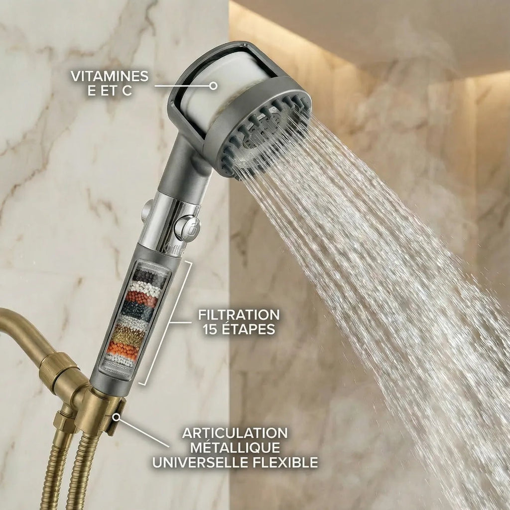 POMMEAU DE DOUCHE FILTRANT - ÔFILTRE